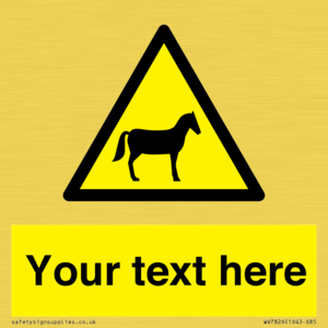 Custom warning horses